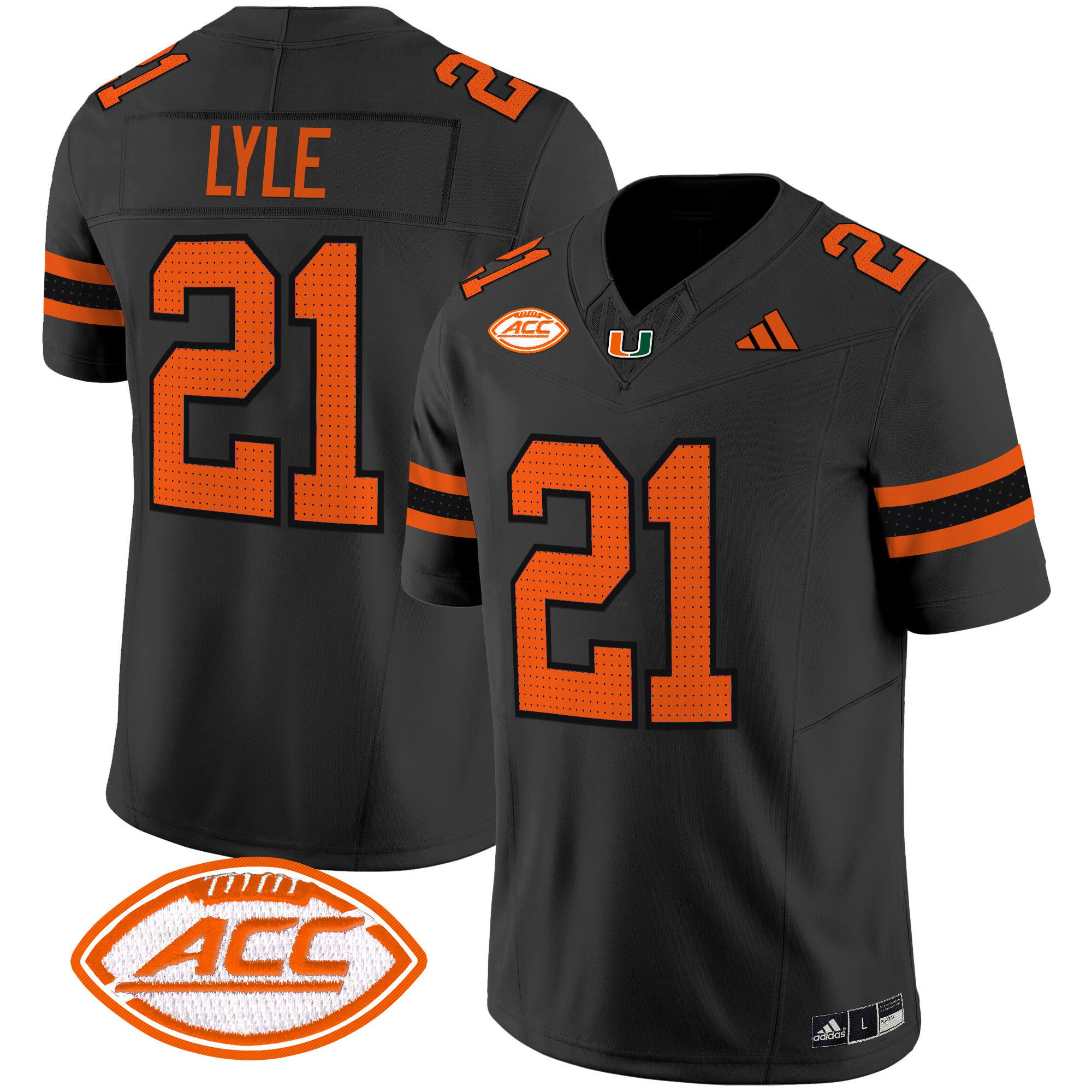 Men Miami Hurricanes #21 Lyle Black 2024 Vapor Limited NCAA Jersey->ncaa teams->NCAA Jersey